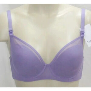 Le Mystere 511 Mama Mia‎ Nursing Maternity Underwire Bra 32D Sugar Plum Lavender